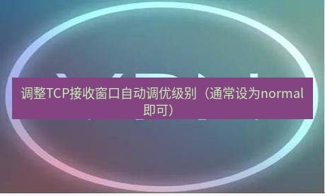 快连VPN 调整TCP接收窗口自动调优级别（通常设为normal即可）